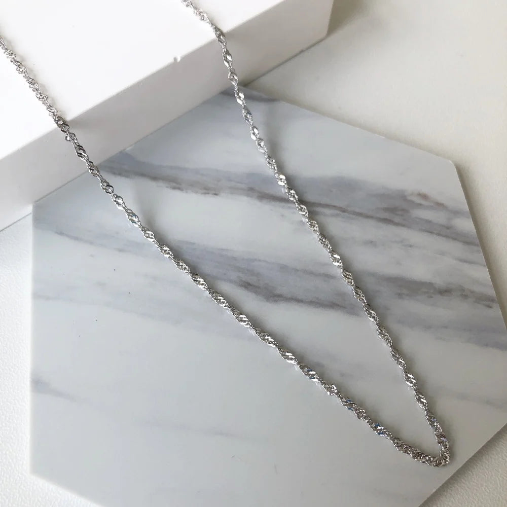 Gold-Plated Minimalist CZ Necklace Set